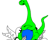 Coloring page Seated Diplodocus  painted byMeghannnnn(: