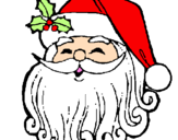 Coloring page Santa Claus face painted bypretty little emily