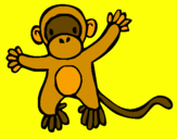 Coloring page Monkey painted byangela