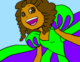 Coloring page Cheerful princess painted by.:Sweet.Lipsz:.
