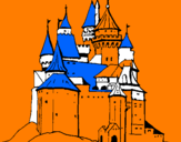 Coloring page Medieval castle painted bycastle
