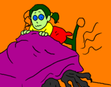 Coloring page Monster under the bed painted byjethro attard