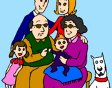 Coloring page Family  painted byJoaquim