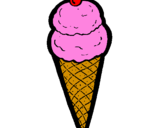 Coloring page Ice-cream cornet painted byanaflavia