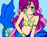 Coloring page Mermaid painted byOnyx
