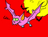 Coloring page Crazy bat painted byPAULA
