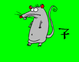 Coloring page Rat painted byDesi