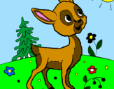 Coloring page Fawn painted byELENA