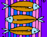 Coloring page Fish painted bysa