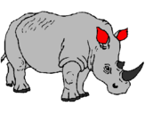 Coloring page Rhinoceros painted bybrandon cress