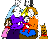 Coloring page Family  painted bykru