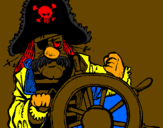 Coloring page Pirate captain painted byCapn Black Beard
