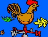 Coloring page Weathercock painted byBo Pickett