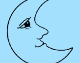Coloring page Moon painted byjonathan