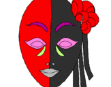 Coloring page Italian mask painted byjess