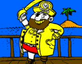 Coloring page Pirate on deck painted byJOSH