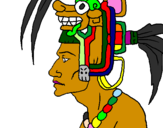 Coloring page Tribal chief painted byanonymous