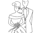 Coloring page The bride and groom II painted byyuan