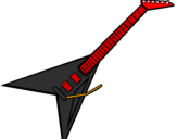 Coloring page Electric guitar II painted bymitchell crombie