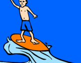 Coloring page Surf painted byjulio