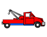 Coloring page Tow truck painted bytow truck
