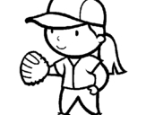 Coloring page Baseball player painted bydiogo