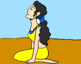 Coloring page Roman woman painted bymetha