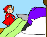 Coloring page Little red riding hood 12 painted byanna