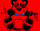 Coloring page Panda painted byMOG