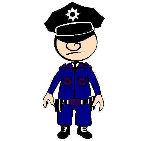 Coloring page Cop painted bychofitas