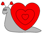 Coloring page Heart snail painted bymariana