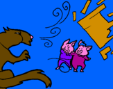 Coloring page Three little pigs 9 painted byolivia