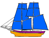 Coloring page Sailing boat painted byalexis