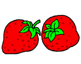 Coloring page strawberries painted bynada