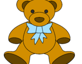 Coloring page Teddy bear painted byemely@coloringcommunity