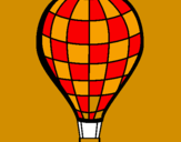 Coloring page Hot-air balloon painted byroxy