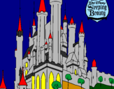 Coloring page Sleeping beauty castle painted byKristina