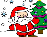 Coloring page Santa Claus painted bydiana