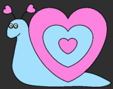 Coloring page Heart snail painted byAlexa
