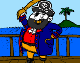 Coloring page Pirate on deck painted byVan 