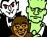Coloring page Halloween characters painted byegidijus