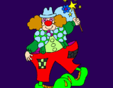Coloring page Clown painted byNora
