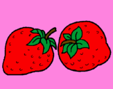 Coloring page strawberries painted byKatelyn