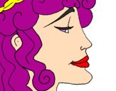 Coloring page Woman's head painted byanonymous