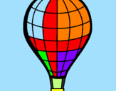 Coloring page Hot-air balloon painted bymanu