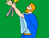 Coloring page The father of the Horatii painted byGreat