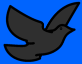 Coloring page Dove of peace painted bybrad