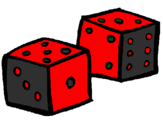 Coloring page Dice painted byjessica