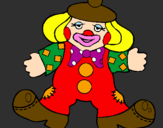 Coloring page Clown with big feet painted byjulia