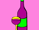 Coloring page Wine painted bymichele